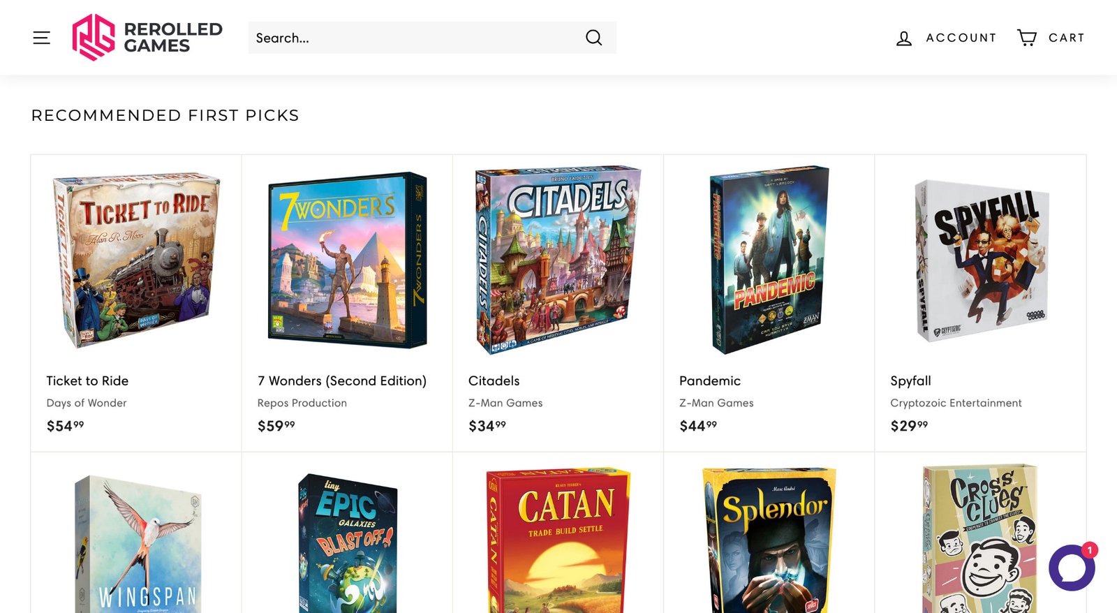 Rerolled Games Website