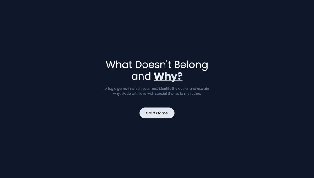 What Doesn't Belong and Why Logo